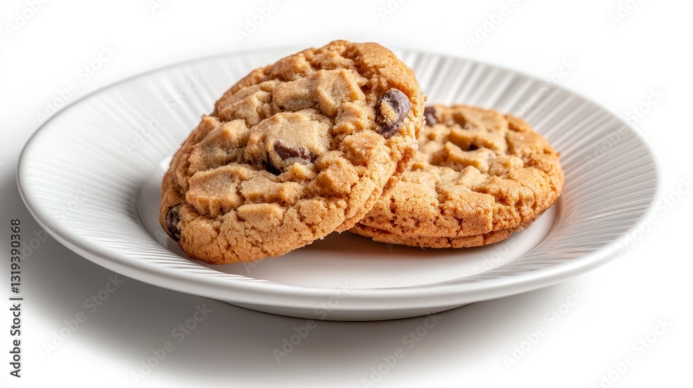 Freshly Baked Cookies on White Plate, inviting display of warm cookies, perfect for dessert inspiration, cozy gatherings, and culinary delights Freshly Baked Cookies on White Plate, inviting display of warm cookies, perfect for dessert inspiration, cozy gatherings, and culinary delights