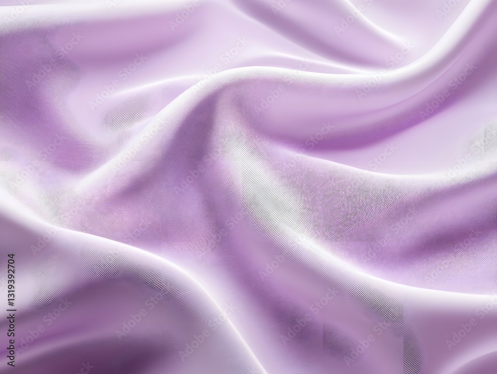 Obraz premium Luxurious Lavender Silk: Elegant folds and subtle sheen of a draped, delicate lavender silk, evoking a sense of refined luxury and softness. 