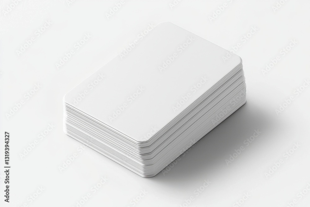 Business card mockup with blank design on white background Business card mockup with blank design on white background