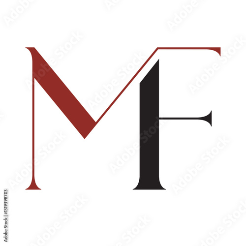 MF or FM Abstract Letters Logo Design Monogram. 標誌設計, ロゴデザイン, Diseño de logotipo