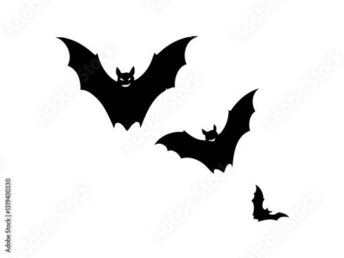 Halloween Bats Swarm Svg Silhouette