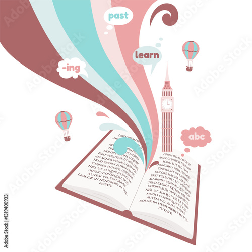 learning concept with open book