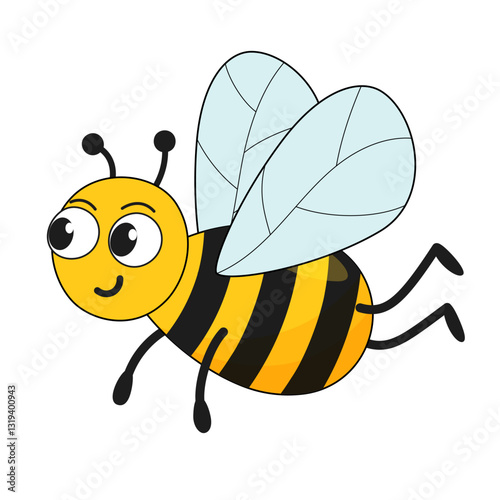 funny bee isolated
