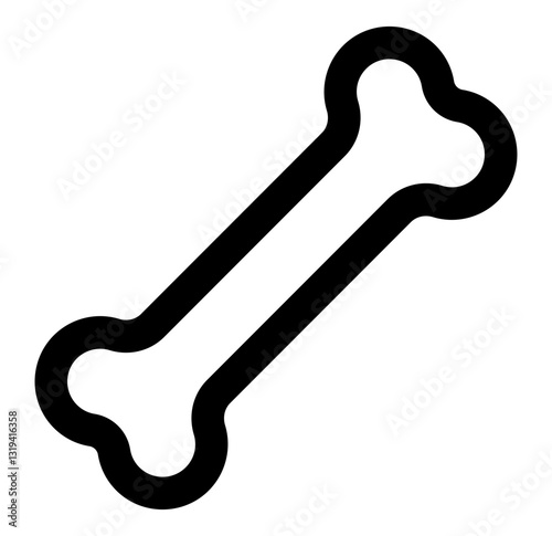 icon chicken bones line brush style.