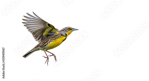 Bird Taking Flight Colorful Plumage Isolated for Avian Wildlife Concept