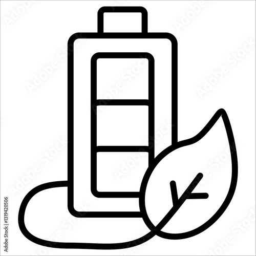 Battery Saver Simple Icon Vector Concept