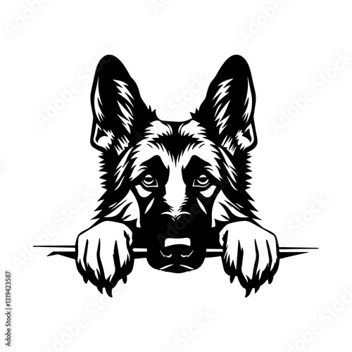 German Shepherd Dog SVG Bundle, Pet Lover Digital Download, Laser Engraving, Sublimation Printable, Police Dog K-9 Cricut Cut File Png DXF