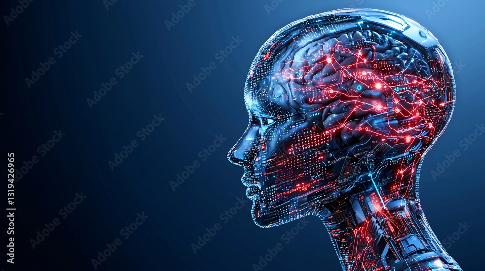 futuristic ai brain technology in human form futuristic ai brain technology in human form
