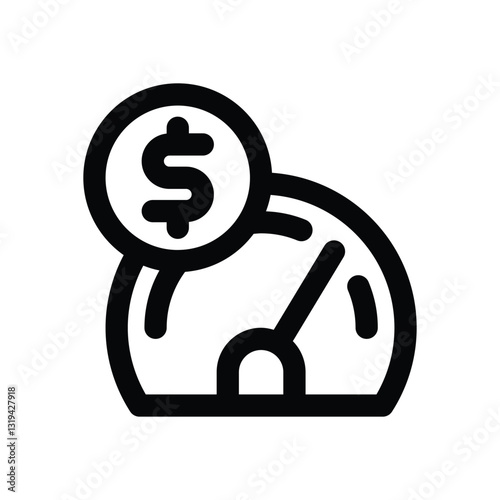performance line icon. Clean and minimalist vector icon for websites, mobile apps, presentations, and logos. Fully scalable and customizable for any project.