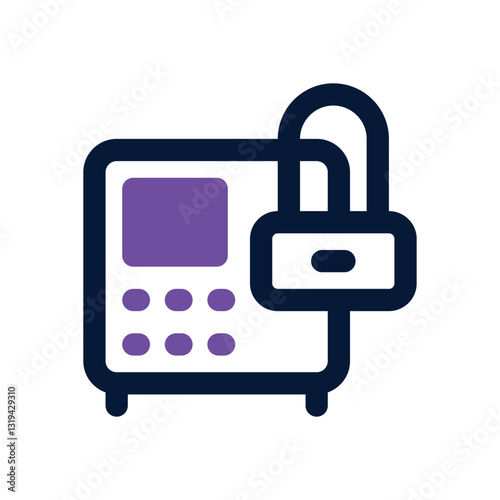 safe box dual tone icon. Sleek and modern vector icon for websites, mobile apps, marketing materials, and corporate design. Fully scalable and ready to use.