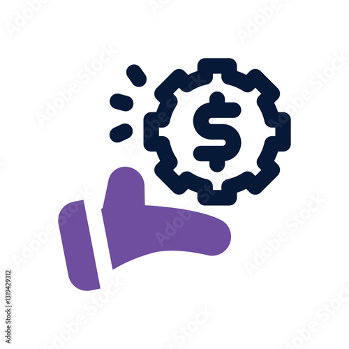 budget management dual tone icon. Sleek and modern vector icon for websites, mobile apps, marketing materials, and corporate design. Fully scalable and ready to use.