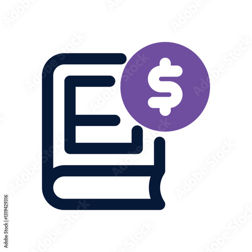 financial guide dual tone icon. Sleek and modern vector icon for websites, mobile apps, marketing materials, and corporate design. Fully scalable and ready to use.