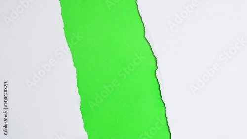 animated of torn paper texture background , 4K transition footage on green screen