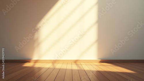 sunlit empty room with window