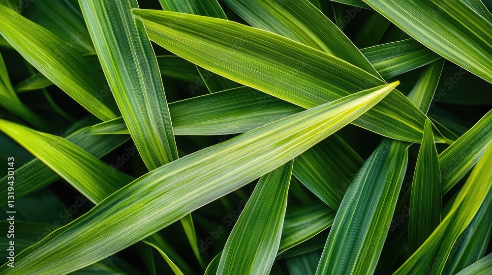 Vibrant Closeup of Fresh Pandan Leaves: A Natural Thai Herbal Ingredient for Culinary Delights Vibrant Closeup of Fresh Pandan Leaves: A Natural Thai Herbal Ingredient for Culinary Delights
