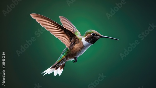 Hummingbird captured in flight photography