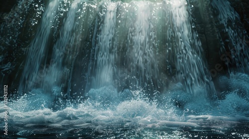 Tranquil Waterfall Serenity in Nature