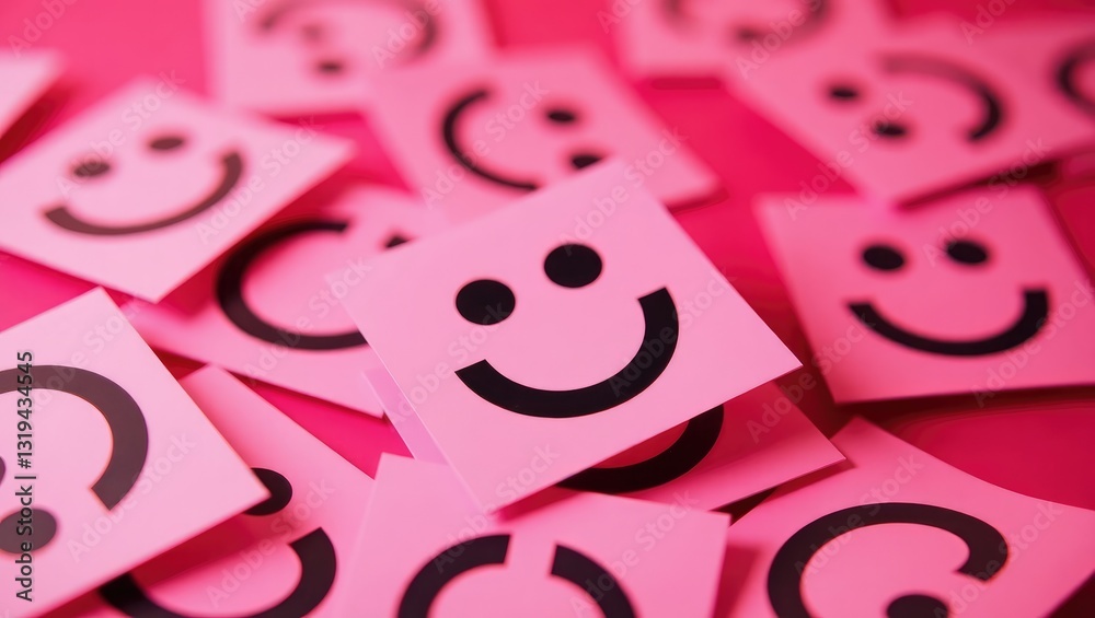 Fototapeta premium Happy smileys. Close-up view.