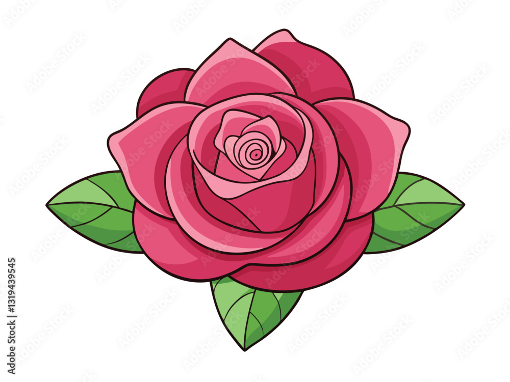 Fototapeta premium pink rose isolated on white