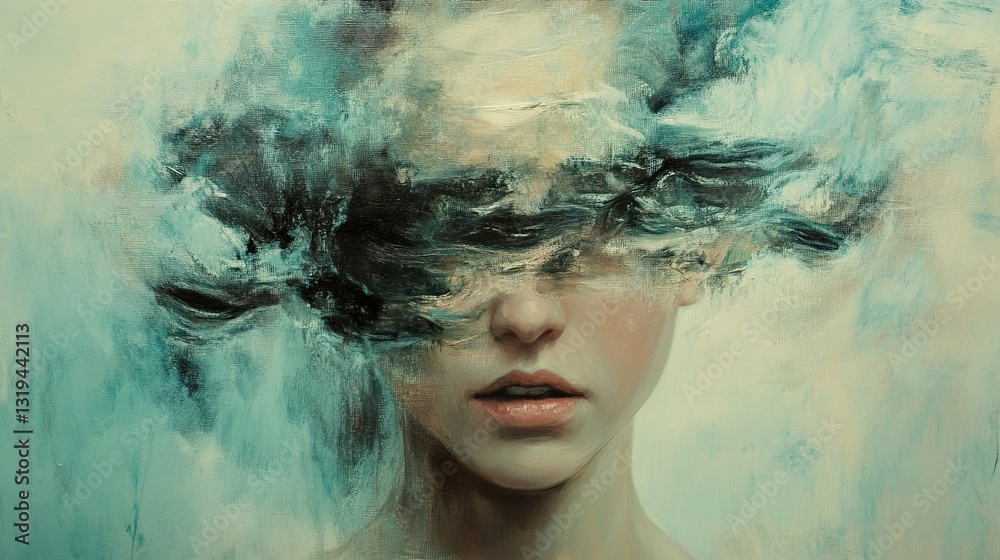Hidden Emotions: An Abstract Portrait Painting