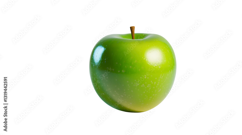 A green, healthy apple that shines with its polish, an apple full of vitamins and beneficial nutrients, a delicious and healthy fruit on a transparent background. A green, healthy apple that shines with its polish, an apple full of vitamins and beneficial nutrients, a delicious and healthy fruit on a transparent background.