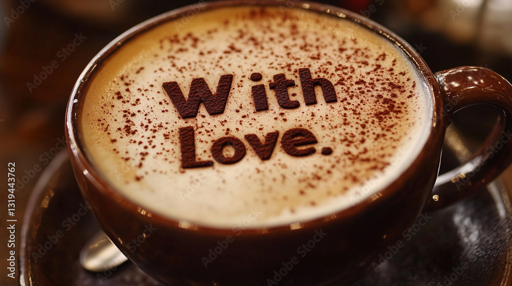 A beautifully crafted cup of coffee with the message A beautifully crafted cup of coffee with the message
