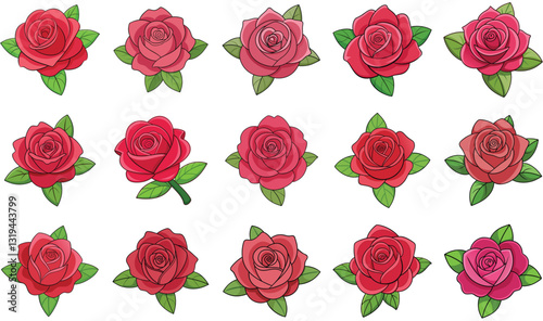 seamless pattern of red roses