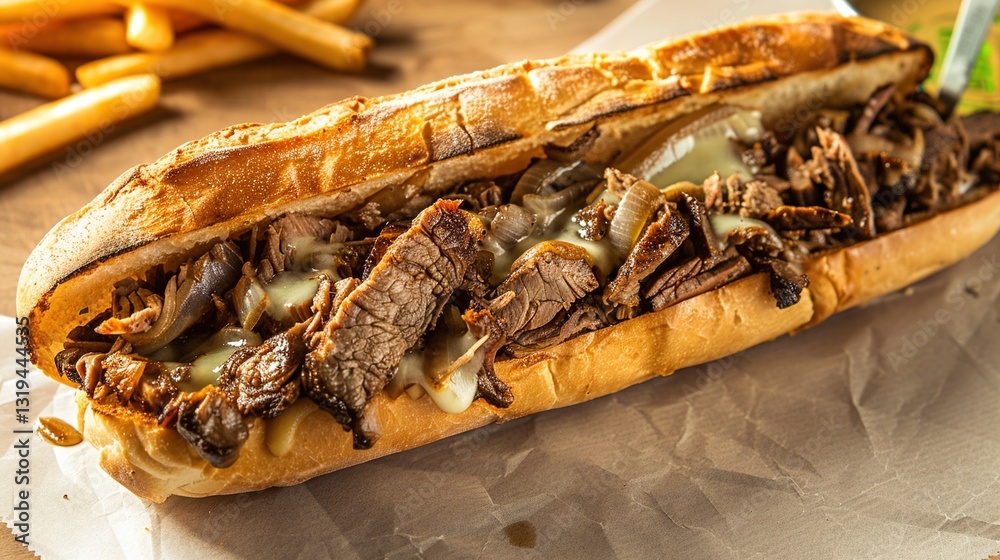 Philadelphia Cheesesteak Sandwich: An Iconic Delight! Savor this classic Philly staple made with thinly sliced ribeye steak Philadelphia Cheesesteak Sandwich: An Iconic Delight! Savor this classic Philly staple made with thinly sliced ribeye steak