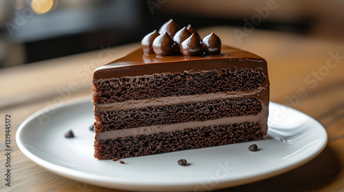 Obraz na płótnie Chocolate layer cake w salonie