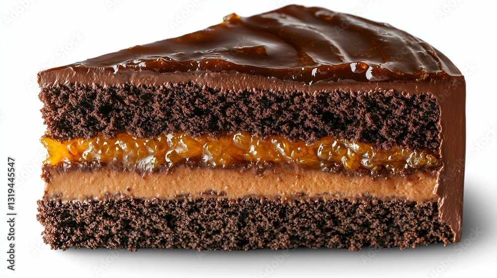 Chocolate cake with fruit jam filling