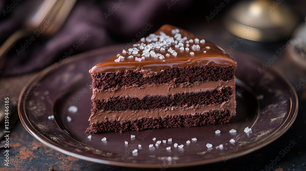 Chocolate cake with salted caramel
