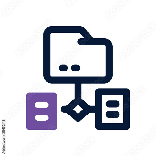 data transformation dual tone icon. Sleek and modern vector icon for websites, mobile apps, marketing materials, and corporate design. Fully scalable and ready to use.