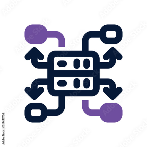 oracle data integration dual tone icon. Sleek and modern vector icon for websites, mobile apps, marketing materials, and corporate design. Fully scalable and ready to use.
