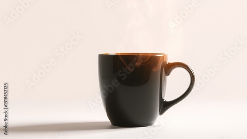 Wallpaper Mural A peaceful coffee break moment, steaming mug, and quiet contemplation. Torontodigital.ca