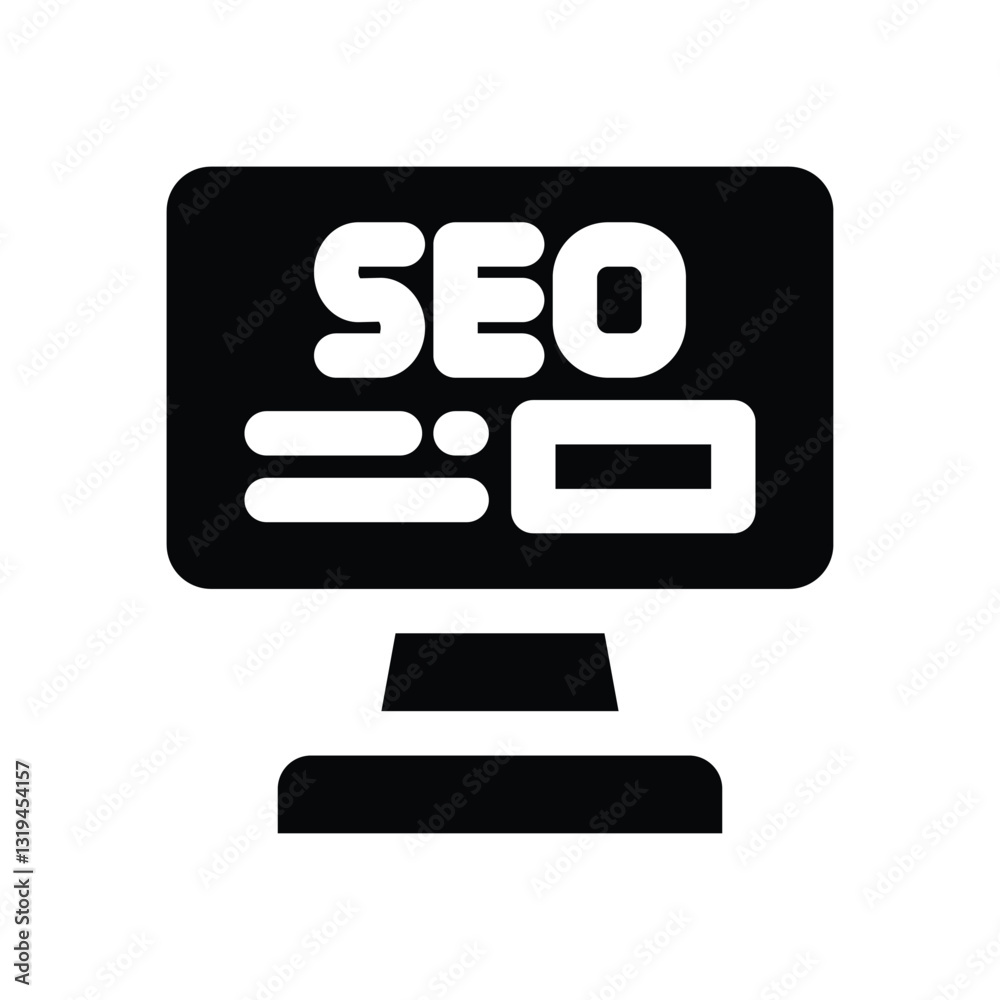 seo glyph icon. Strong and solid vector icon for websites, mobile interfaces, presentations, and visual branding. High quality and easy to edit. seo glyph icon. Strong and solid vector icon for websites, mobile interfaces, presentations, and visual branding. High quality and easy to edit.
