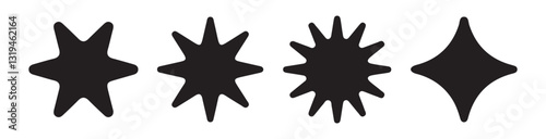Star icons. Sparkle symbol collection. Star icon rating symbol reward rating mark vector. Illustration eps 10