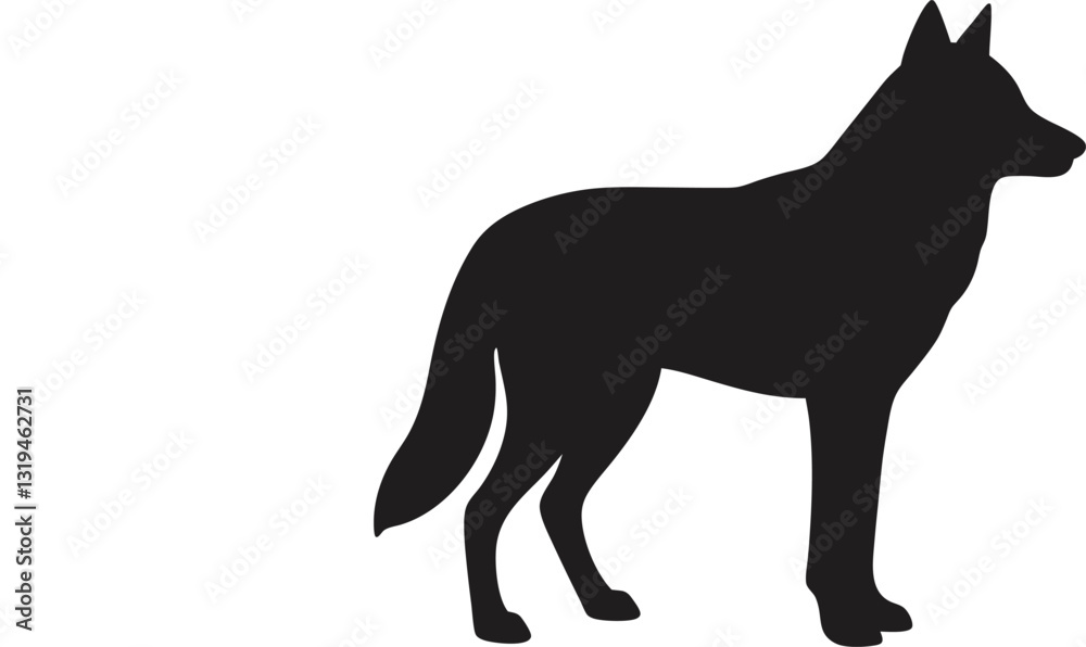 Obraz premium wolf vector silhouette design