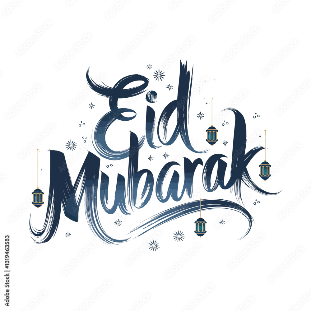 Obraz premium Eid Mubarak greeting card