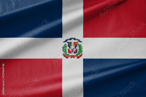 Dominican Republic National Flag Waving in the Wind