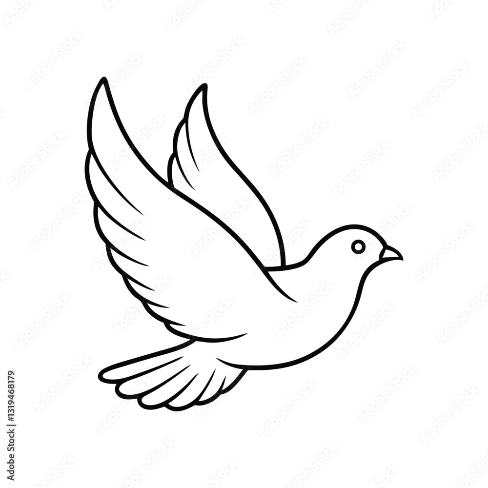 Elegant Line Art Flying Dove Vector Design Minimalist Dove Illustration
Elegant Line Art Flying Dove Vector Design Minimalist Dove Illustration