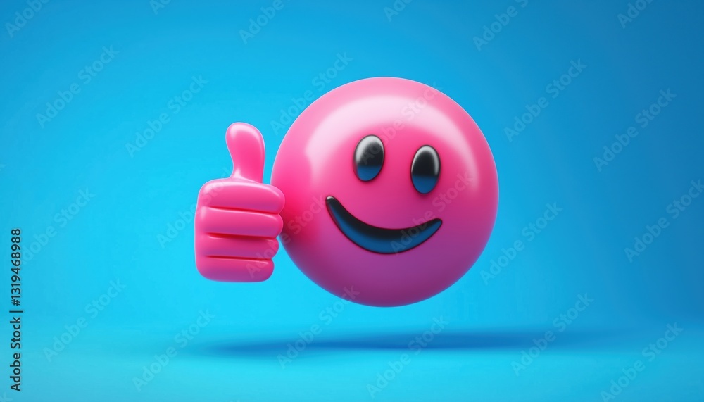 Social Network Emoticon: Modern Like Emoji With Thumbs Up Ball Sign. A Popular Way To Express Approval And Positivity Online Through Emoticons. Social Network Emoticon: Modern Like Emoji With Thumbs Up Ball Sign. A Popular Way To Express Approval And Positivity Online Through Emoticons.