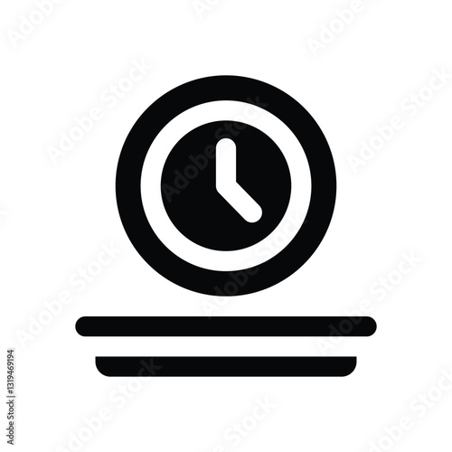 intermittent fasting glyph icon. Strong and solid vector icon for websites, mobile interfaces, presentations, and visual branding. High quality and easy to edit.