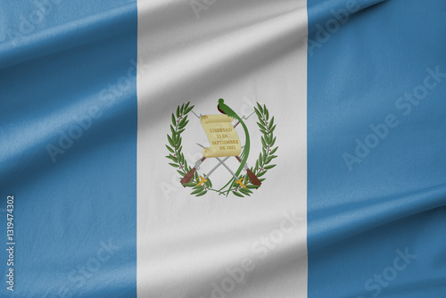 Guatemala National Flag Waving in the Wind