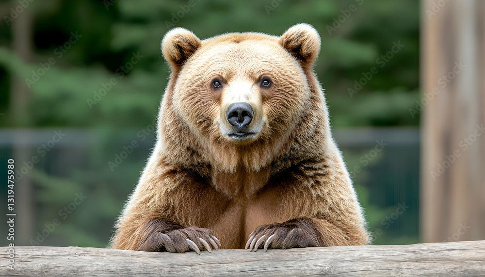 Obraz premium Brown bear portrait, looking directly at camera