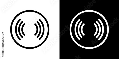 Vinyl icons in black and white colors