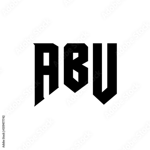 ABU letter logo design for technology company. ABU logo design black and white color combination. ABU logo, ABU vector, ABU design, ABU icon, ABU alphabet. ABU typography logo design.