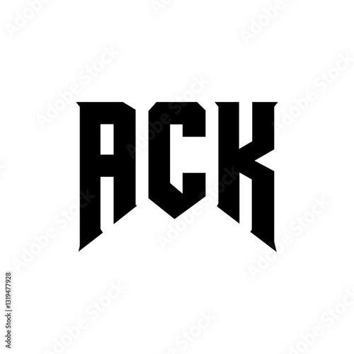 ACK letter logo design for technology company. ACK logo design black and white color combination. ACK logo, ACK vector, ACK design, ACK icon, ACK alphabet. ACK typography logo design.