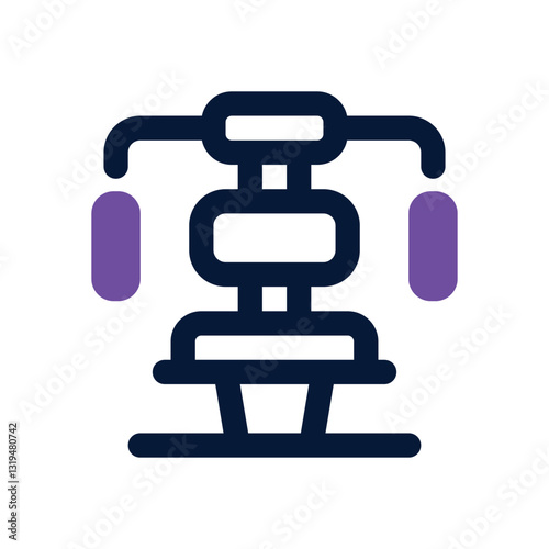 chest press dual tone icon. Sleek and modern vector icon for websites, mobile apps, marketing materials, and corporate design. Fully scalable and ready to use.