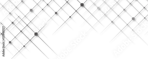 Science technology futuristic concept abstract background. Technology abstract white digital background of connected dot with black stock lines. abstract architectural background