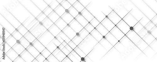 Science technology futuristic concept abstract background. Technology abstract white digital background of connected dot with black stock lines. abstract architectural background